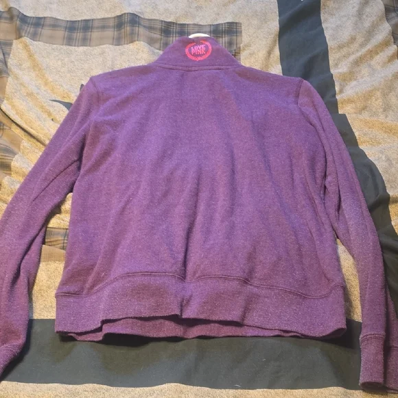 PINK Victoria's Secret Plum Quarter-Zip Top - Picture 4 of 6